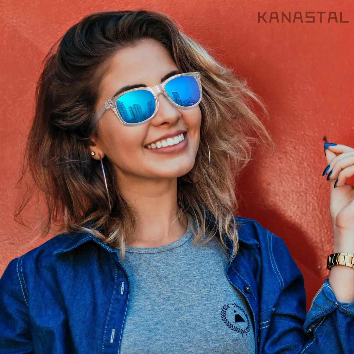 KANASTAL Occhiali da Sole da Uomo Donna Polarizzati Protezione UV400 Quadrati Vintage Retrò Classici Sunglasses Men Women per Spiaggia Pesca Guida Viaggio