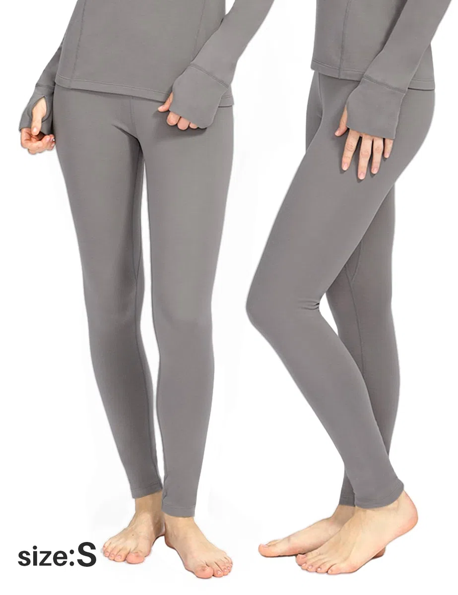 Leggings termici da donna, fodera in pile, biancheria intima a strato base, per la stagione fredda, pantaloni lunghi