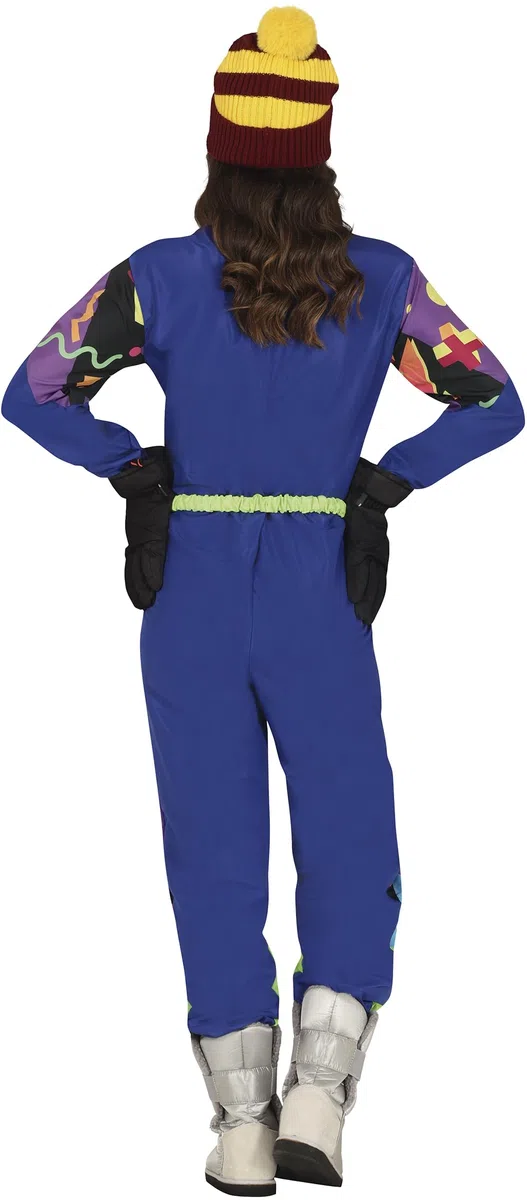 FIESTAS GUIRCA Tuta da Sci retrò da Donna - Tuta da Sci Colorata Anni '80 Complessivamente Divertente Costume da Donna - Tuta da Snowboarder Sciatore Anni '90 Donna