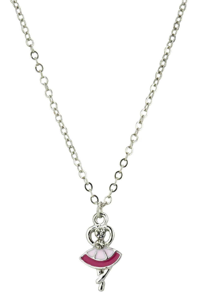 Cofanetto Orologio Ragazza Rosa- Parure di gioielli Ballerino - Collana-Anello- Cinturino