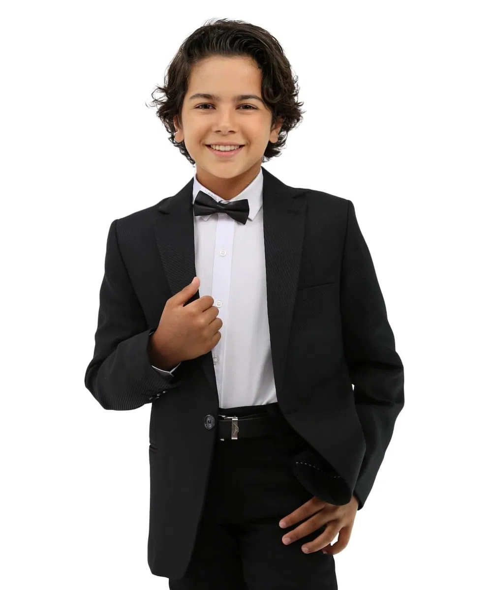 SIRRI Blazer Monopetto in Tweed Testurizzato per Ragazzi – Giacca Casual Elegante e Formale per Occasioni Speciali