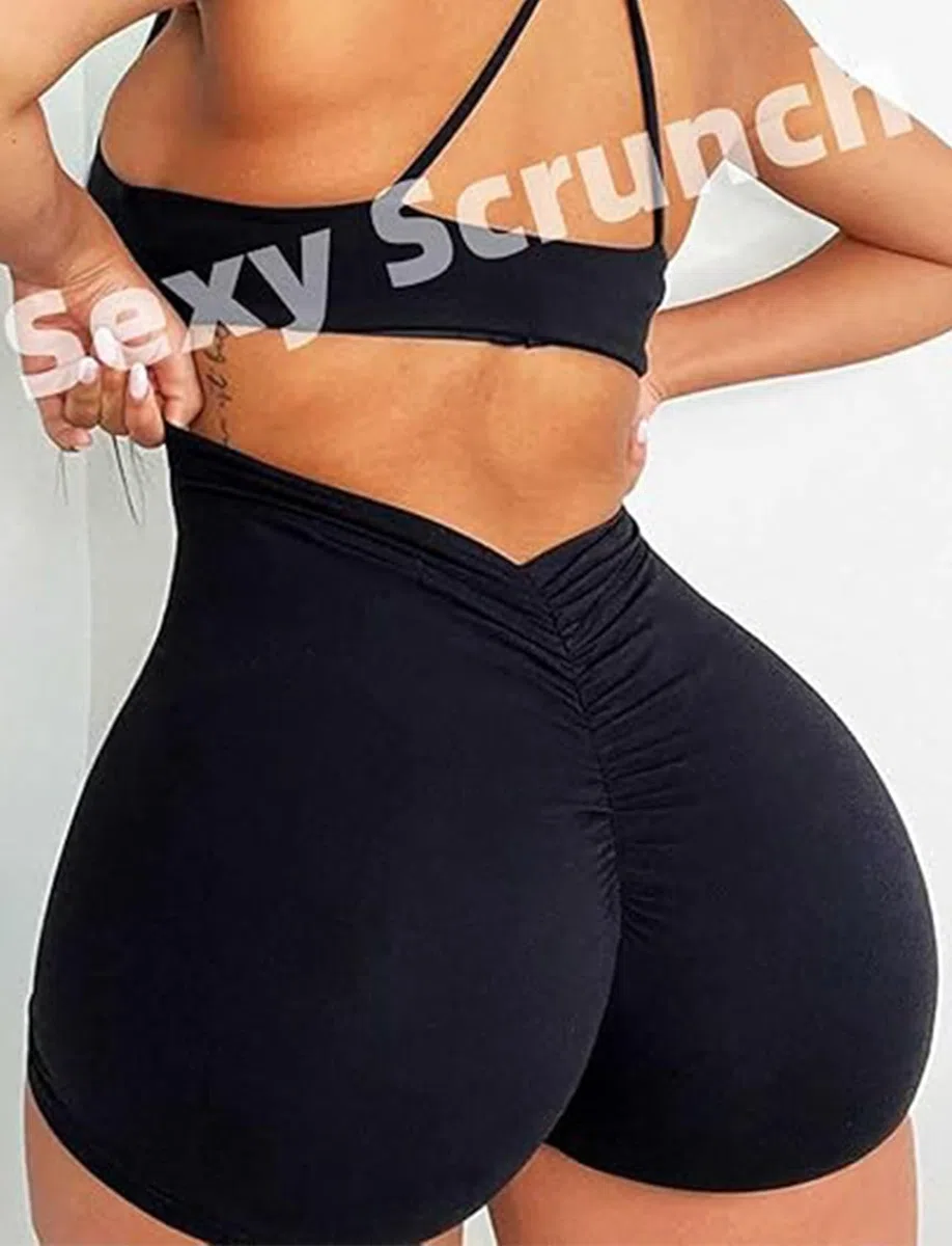 STARBILD Pantaloncini Donna Sportivi Scrunch, Leggins Corti Vita Alta Push Up, Booty Shorts Hot Pants per Palestra Fitness Yoga