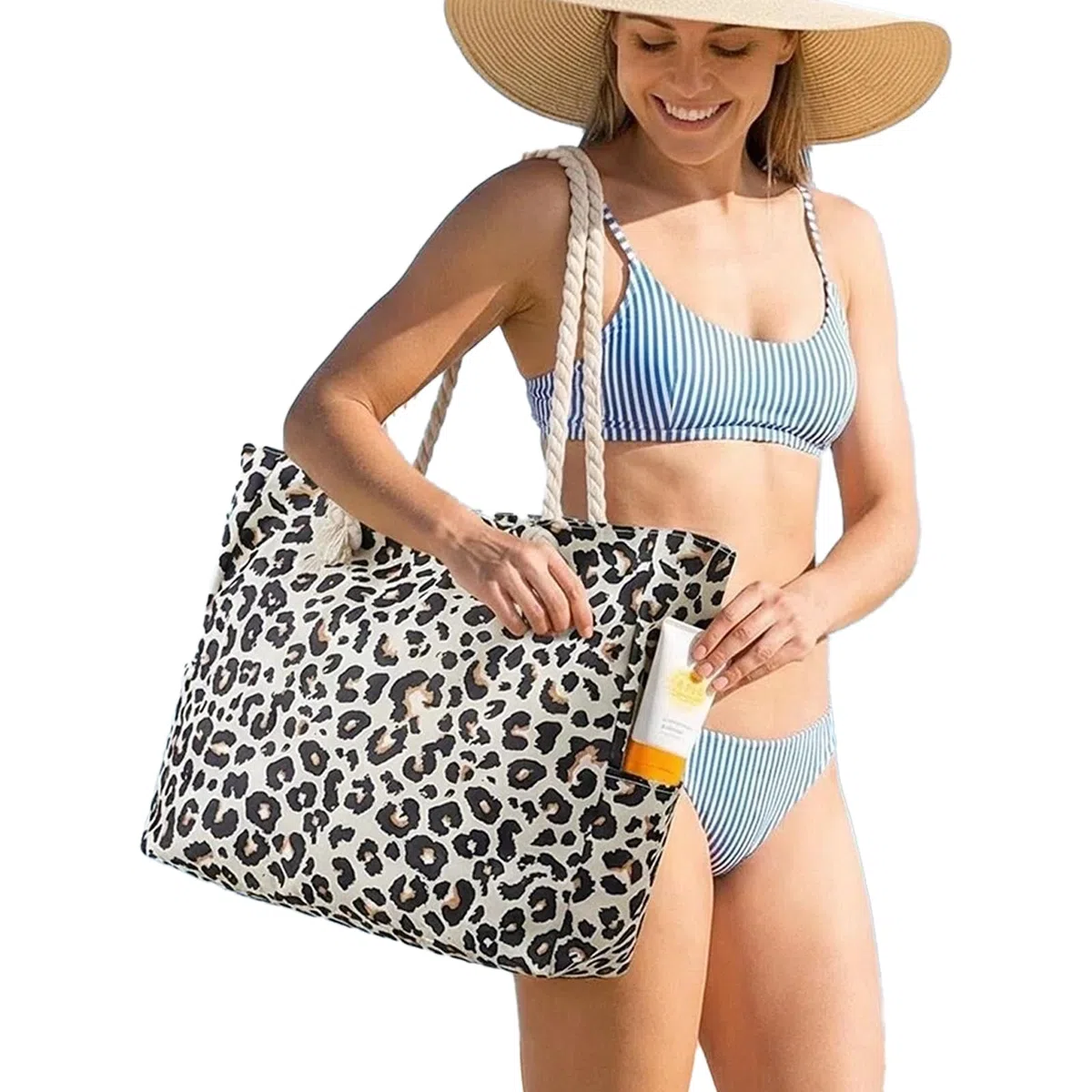JSTHHTT Borsa da Spiaggia, Borsa Mare Donna, Borsa Spiaggia Grande XXL Famiglia, Borsa Mare, Borsa Spalla Shopper Bag, per Viaggio, Vacanza, Piscina, Shopping e Uso Quotidiano