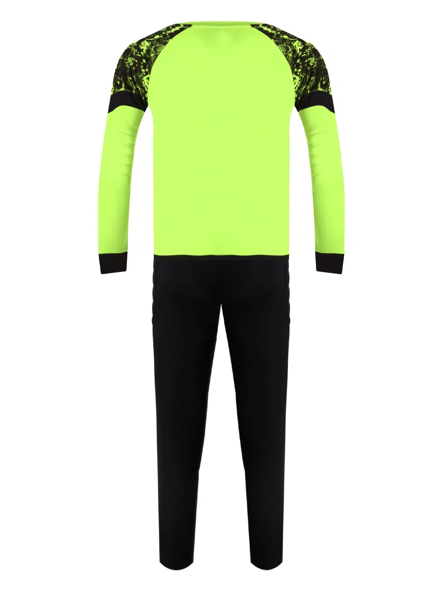 dPois Tuta da Portiere di Calcio per Bambini e Ragazzi Completino Completo Calcio Calcetto Torneo Scuola Sport Maglia da Portiere Maniche Lunghe + Pantaloni Sportivi