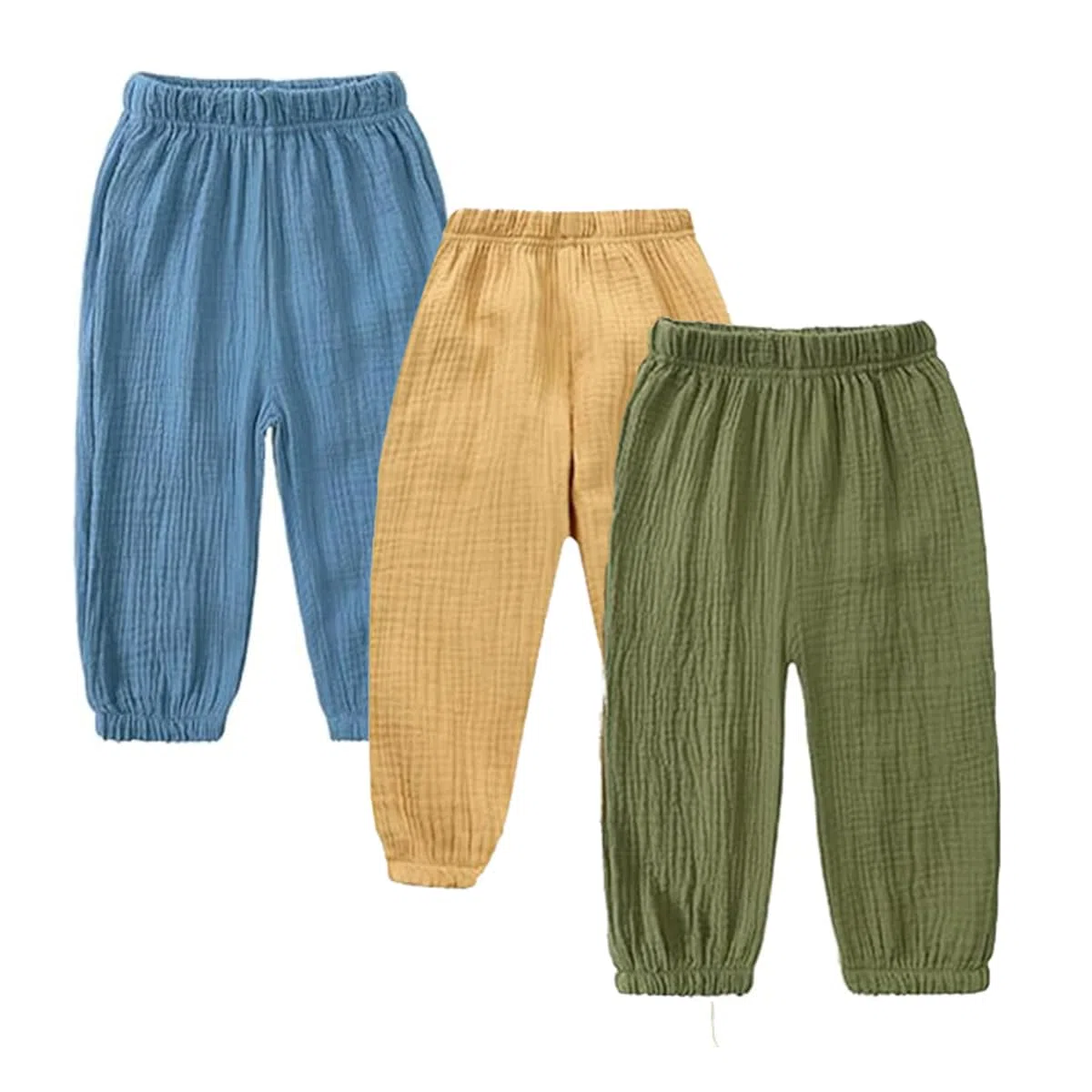 Pantaloni a sbuffo per ragazzo ragazza cotone lino 1-7 anni pantaloni abbigliamento primavera autunno pantaloni tuta harem estate pantaloni lunghi casual jogging ragazzo ragazza set di 3
