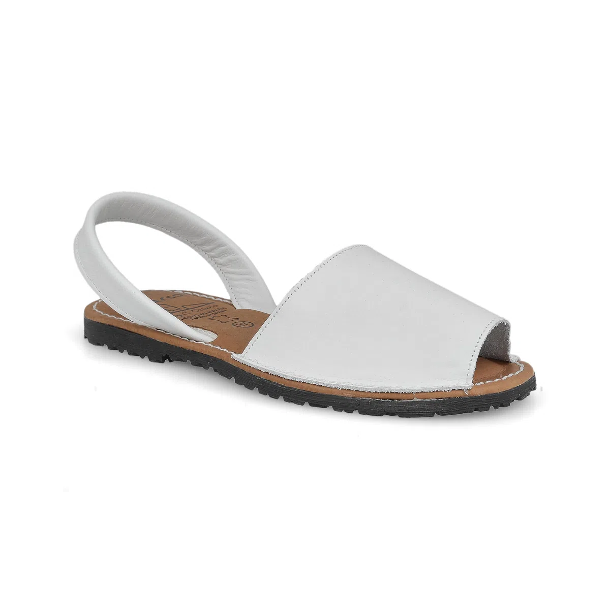 Menorquinas Avarcas per Donna Uomo Unisex Uomo Unisex. Menorcan Scarpe. Sandali Espadrilla Estivi. Articolo di Pelle della Spagna. Pianta Imbottita. Tallone Aperto. Bianco, Nero, Marrone