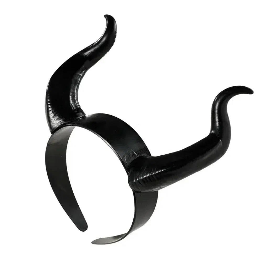 SYJYM - Copricapo per travestimento da Antilope e Diavolo, per travestimento di Natale, Halloween, con corna da strega, regina nera, corna da demone, copricapo