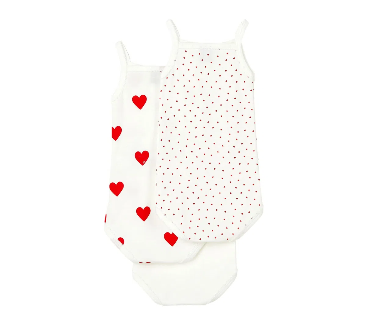 Petit Bateau A04ix Body con spalline Bimba 0-24 (Pacco da 3)