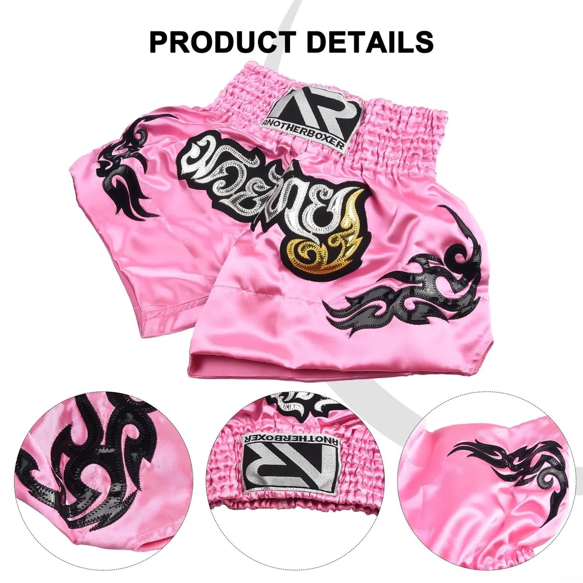 Pantaloncini da boxe con elastico in vita, unisex, per MMA e Muay Thai