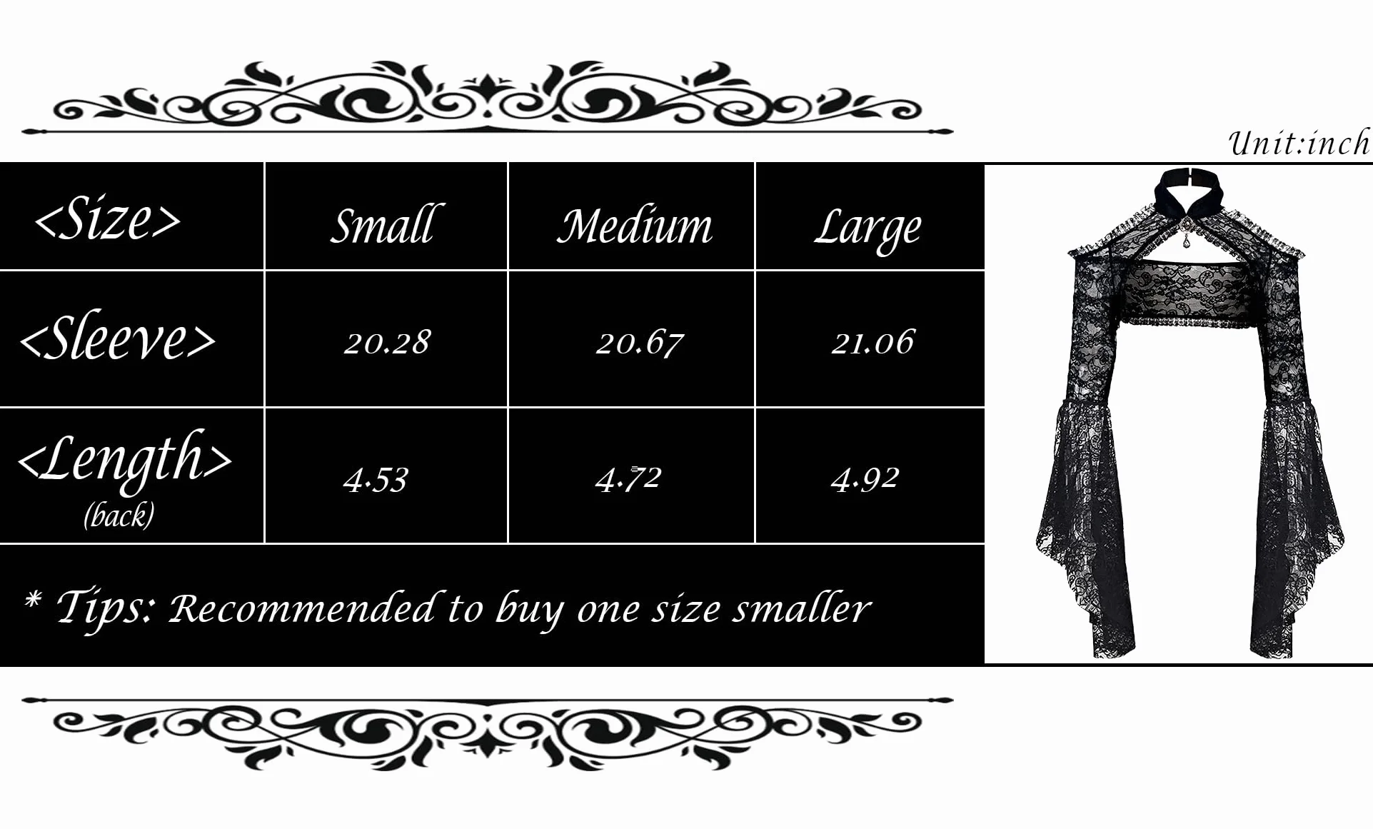 keland Donna Coprispalle Gotico Lolita in Pizzo Cardigan Crop Top Bolero a Maniche Lunghe