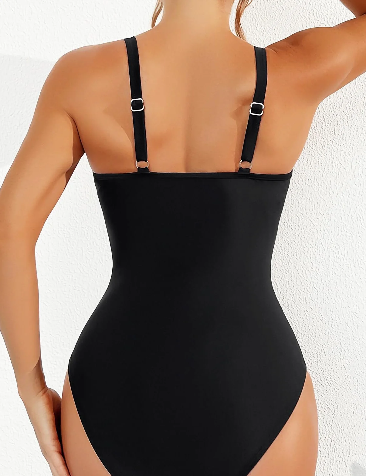 Costume da Bagno Intero Donna Sexy Scollo a V Costumi da Mare Spalline Regolabili Push Up Imbottito Reggiseno Costumi Interi Donna Beachwear