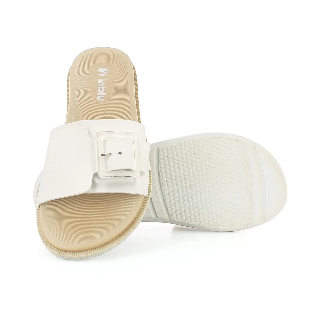inblu Ciabatte Donna Colorate Con Fibbia Quadrata, Dual Density Sandali a ciabattaDonna