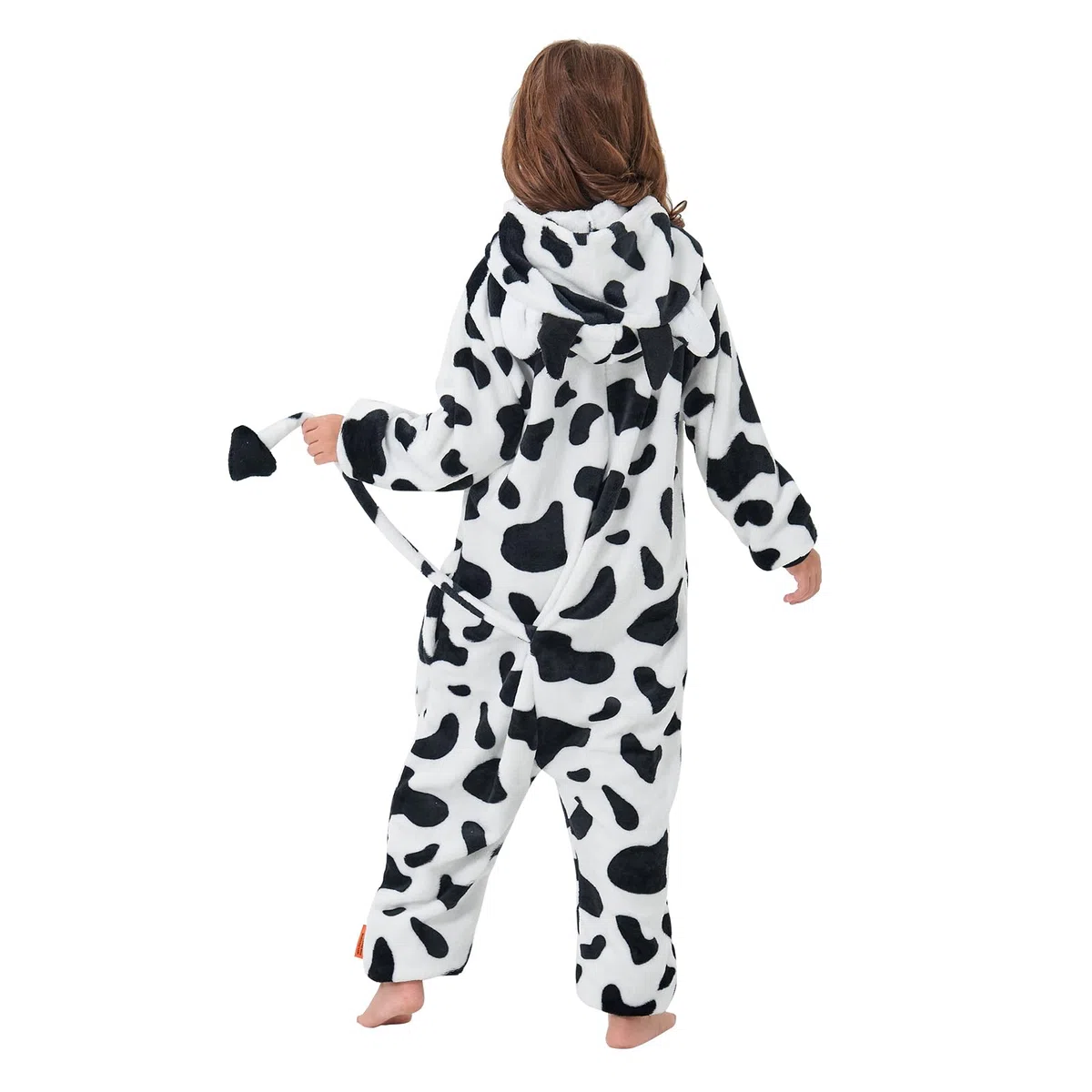Pigiama invernale con cappuccio, unisex, con mucca, dinosauro, rana, koala, coniglietto, panda, tutina in morbido pile extra spesso