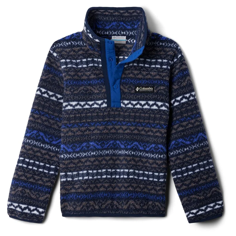 Columbia Helvetia 2 - Pile Stampato A Mezza Pressione Pull Over in Pile Unisex - Bambini e Ragazzi (Pacco da 1)