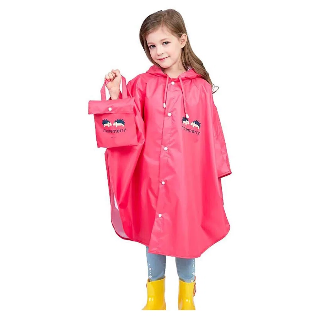 Wetry Poncho Pioggia Bambino Mantella Impermeabile Bambina Mantellina Antipioggia 100% Impermeabile Ragazzo Ragazza Pioggia Poncho con Cappuccio per 75-175 cm