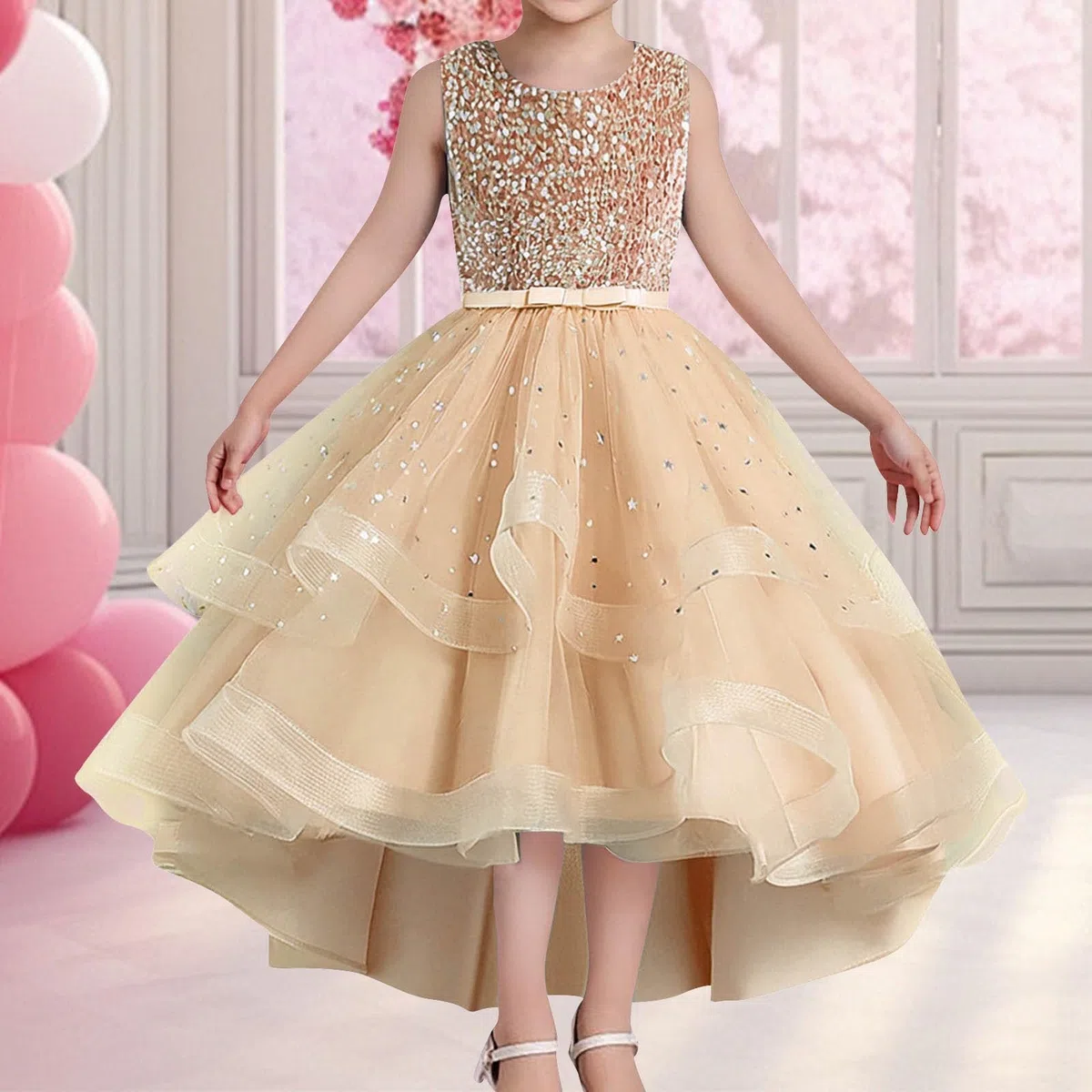Vestito da bambina 56, elegante, in pizzo, per battesimi, matrimoni, feste, ragazze