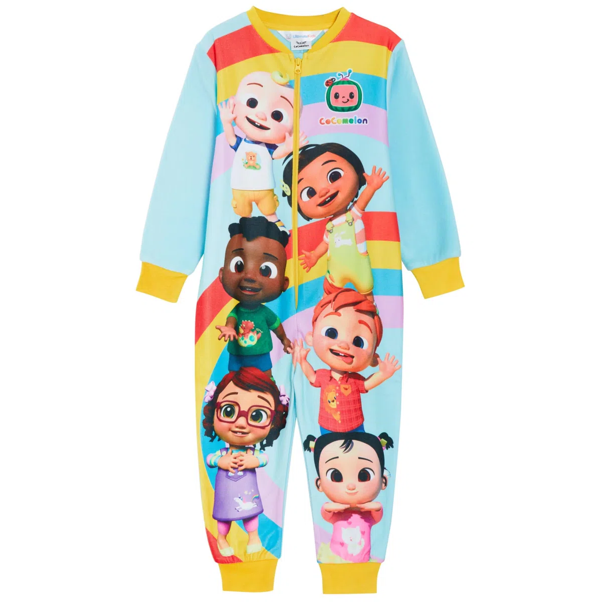 CoComelon Pigiama Intero per Bambini Pigiama Tutto in Uno Pigiama in Pile per Ragazze JJ Pigiama Unisex con Cerniera
