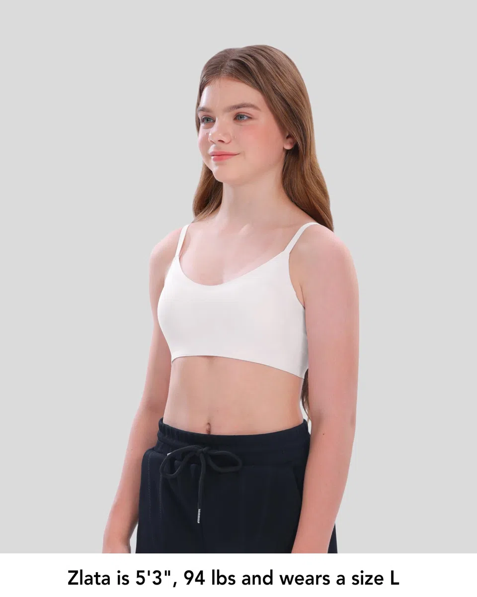 SALIA GIRL Reggiseni Sportivi con Imbottitura Fissa Morbida per Ragazze, Senza Cuciture, Ideali per Adolescenti dai 10 ai 14 Anni, con Spalline Regolabili