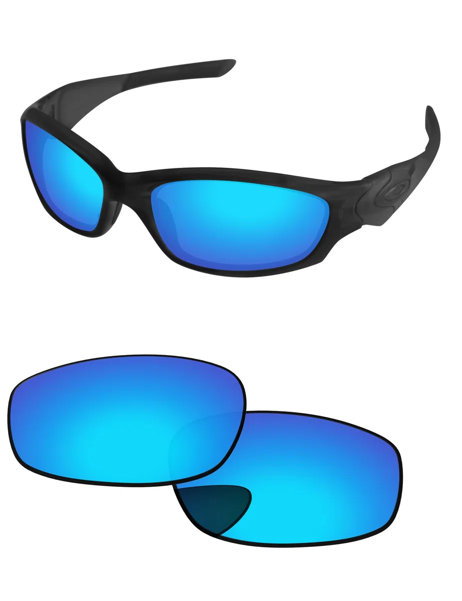 Lenti di ricambio per occhiali da sole Oakley Straight Jacket 2007, blu ghiaccio, non polarizzate
