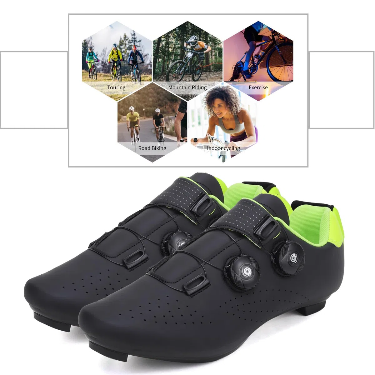 Hixingo Scarpe da Ciclismo Uomo Strada Mountain Scarpe da Bike per Bici, Unisex Scarpe MTB Road SPD/SPD-SL Scarpe da Ciclismo da Bici Compatibile, Scarpe da Equitazione