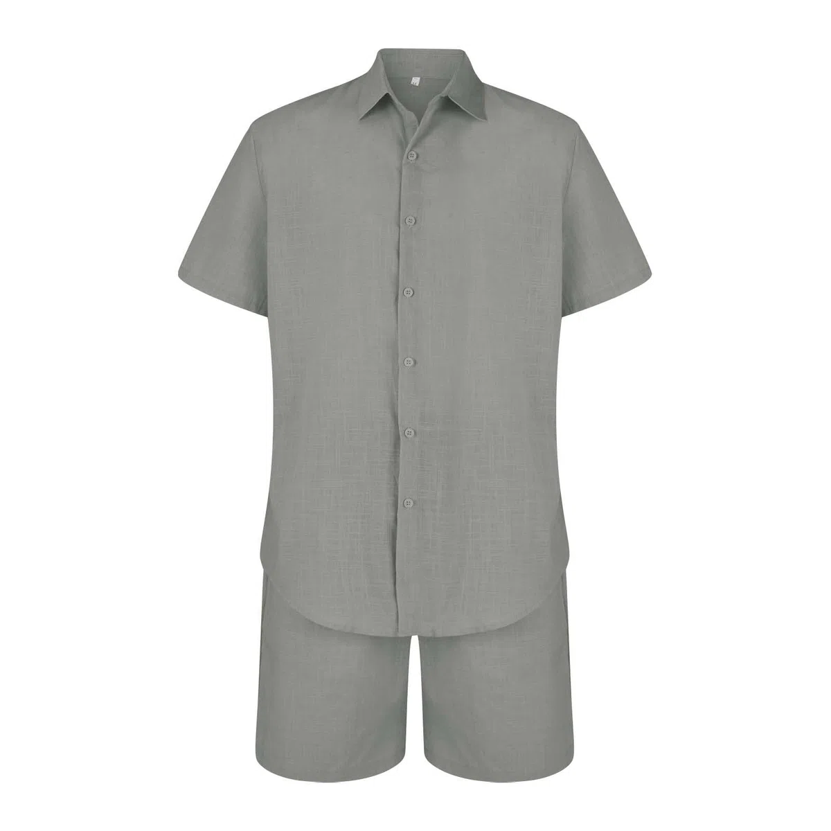 Generico Tuta Da Uomo Estiva Sportive Tempo Libero Completo 2 Pezzi In Cotone E Lino Camicia E Pantaloncini Con Elastico In Vita Tute Casual Hawaiano Casa Completa Palestra Leggero Traspirante