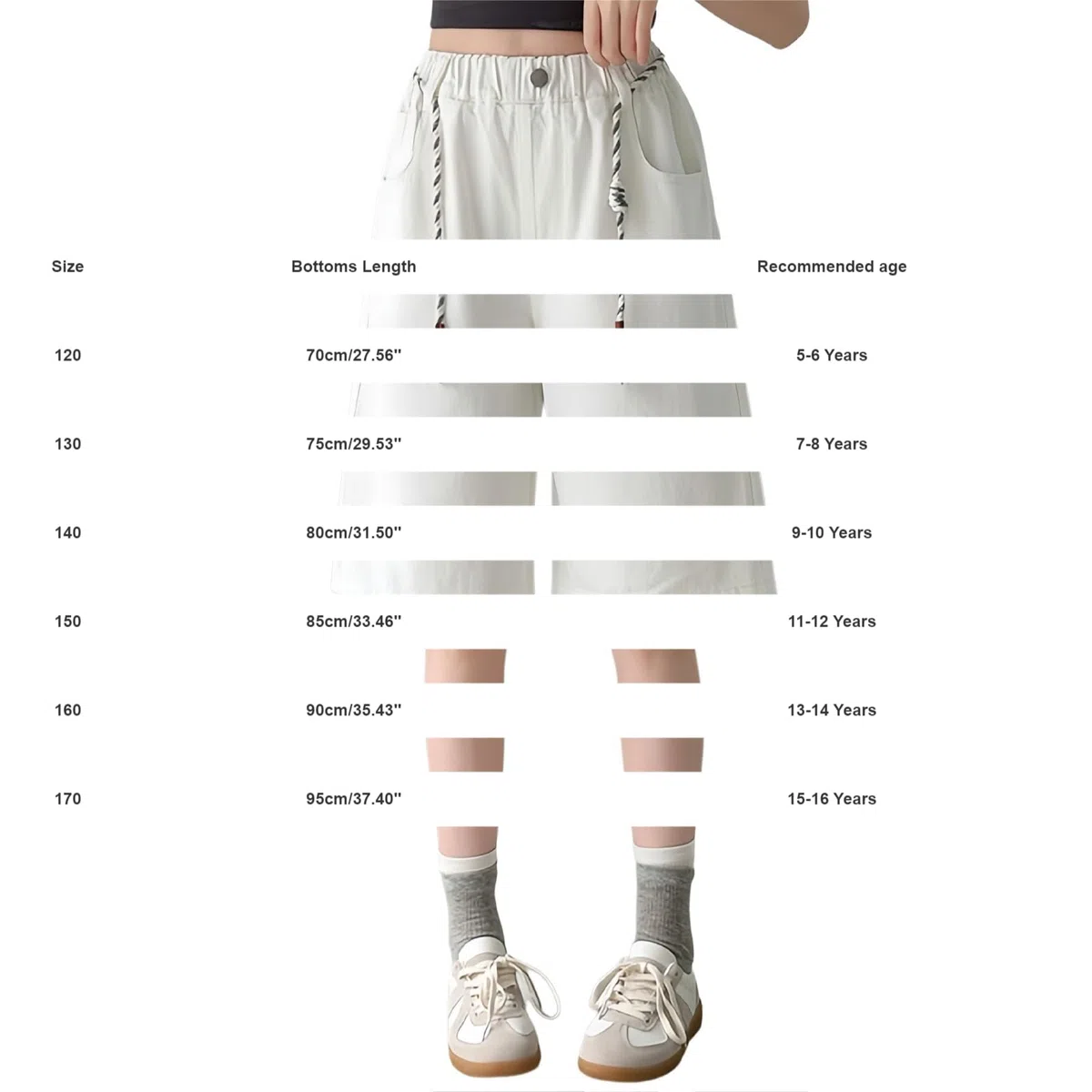 Pantaloncino da Ragazza Elasticizzato Casual con Elastico in Vita Alta Pantaloncini Estivi da Bambina Pantaloni Corti Larghi Pantaloni Corti Bambina per Vacanze al Mare