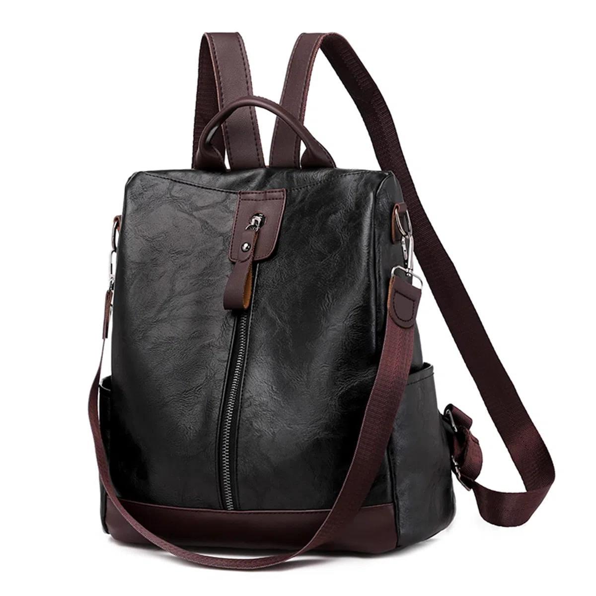 Zaino Donna Pelle Casual Antifurto: Borsa Zainetto Donna Piccola Elegante Impermeabile Daypack per Universitá Scuola Shopping Lavoro