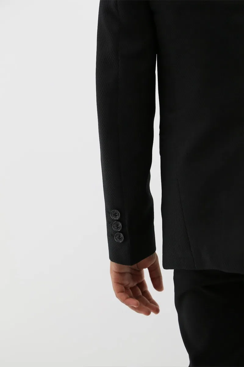 SIRRI Blazer Monopetto in Tweed Testurizzato per Ragazzi – Giacca Casual Elegante e Formale per Occasioni Speciali