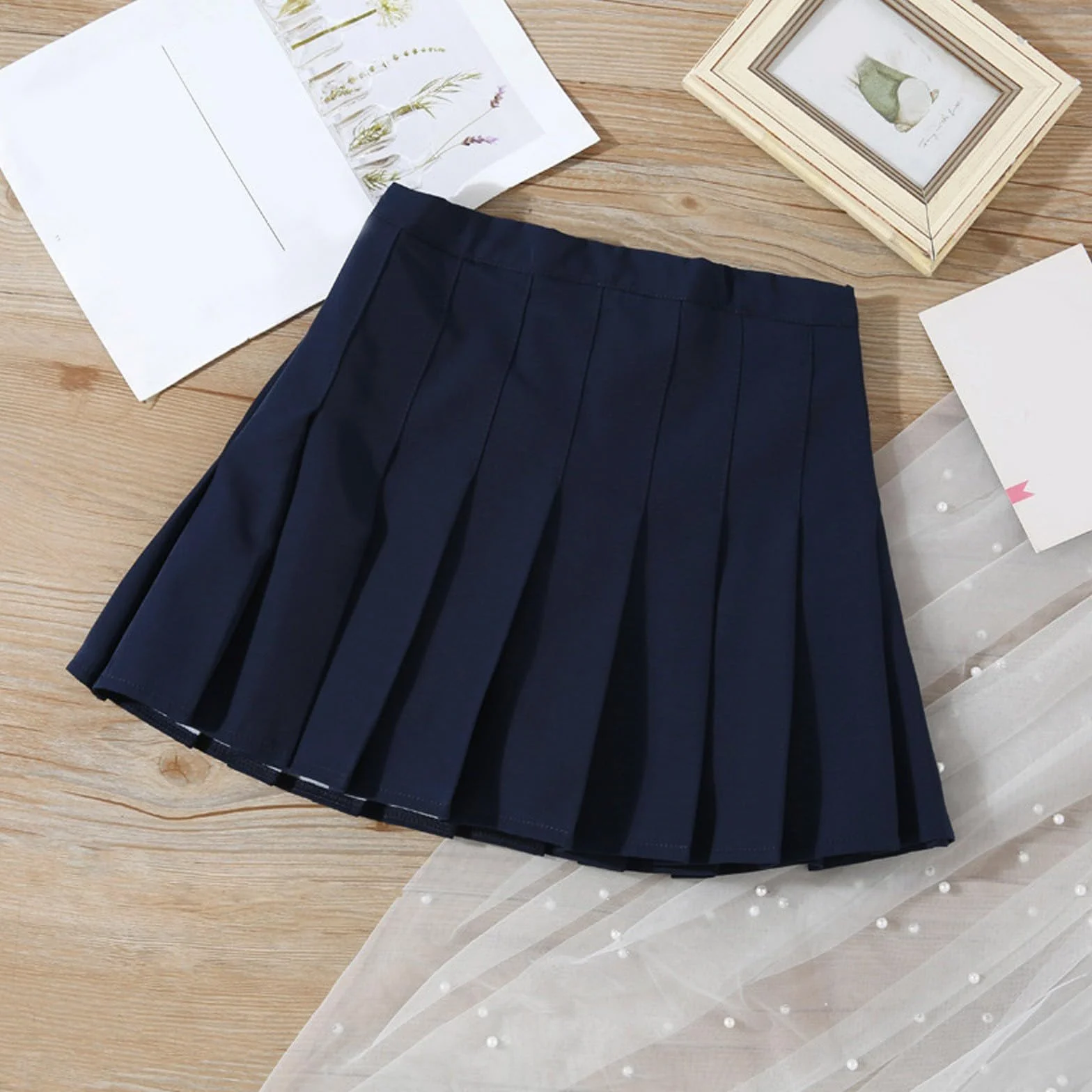 2025 Ragazze Estate Moda Vita Tennis Pieghettato Gonna Sottile Casual Mini Vita Gonna Moda Gonna Alta Pantaloni Corti Bambini 92