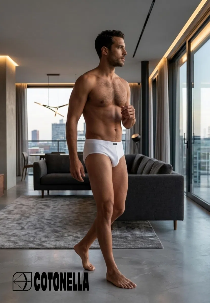 COTONELLA - Slip Uomo Cotone Morbido e Traspirante, Confezione da 4, Elastico Interno, Design Classico, per Uso Quotidiano, Extra Comfort da S a 3XL