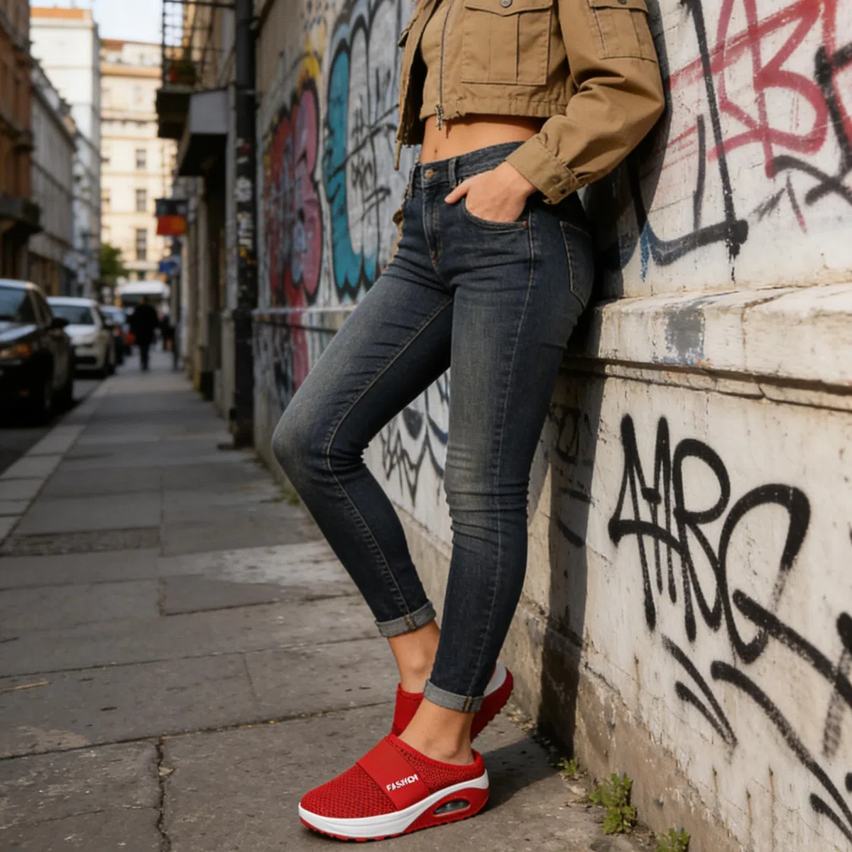 Ciabatte Ortopediche Donna con Cuscino d'Aria, Scarpe Estive Traspiranti in Rete, Sneakers Slip-On Leggere con Zeppa Basculante, Sabot Antiscivolo Comode per Camminata e Tempo Libero