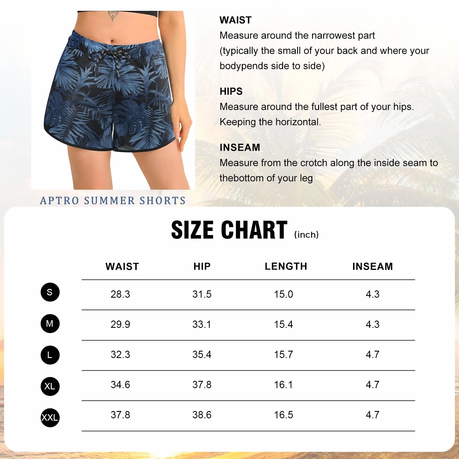APTRO Costume da bagno da donna, costume da bagno da spiaggia, surf, pantaloncini con pantaloni interni
