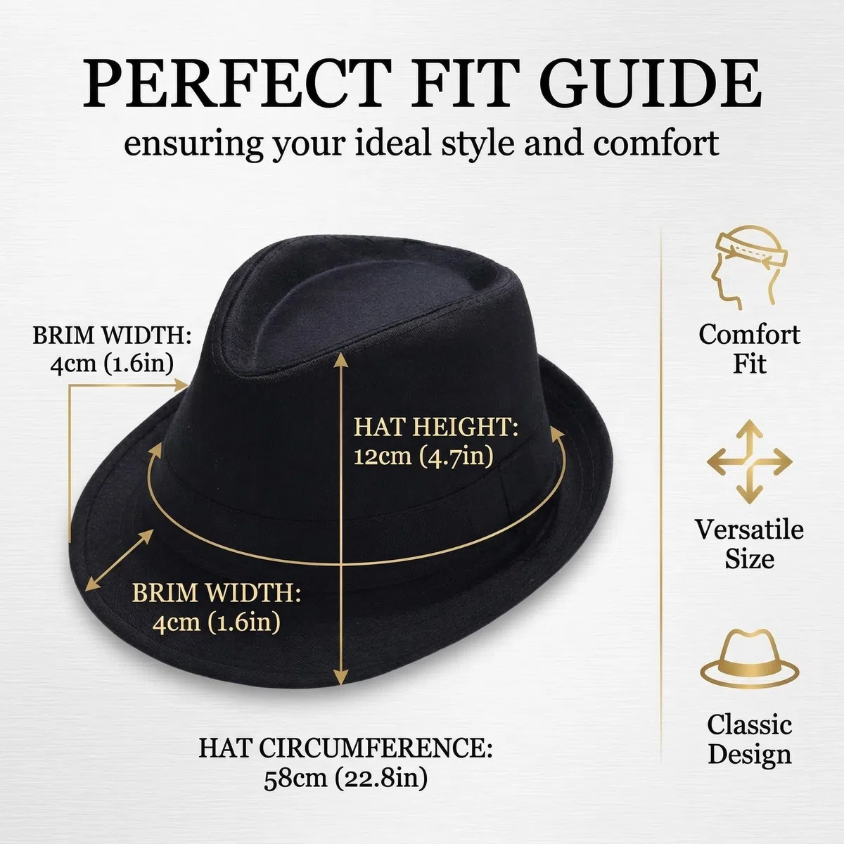 2 Pezzi Eleganti cappelli Fedora Trilby, unisex, classico cappello a bombetta Panama, classico da gentleman, berretto jazz, cappello da gangster, a tesa corta, per adulti, per viaggi, spiaggia