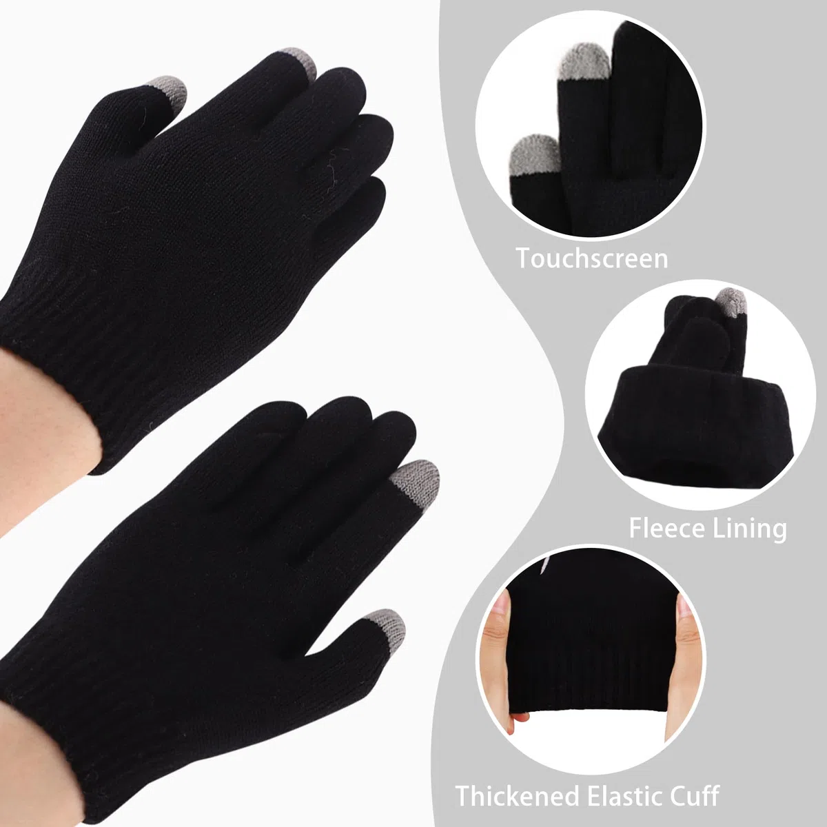 Set Cappello, Sciarpa e Guanti Invernale per Bambini - Berretto con Pompon, Sciarpa Lunga e Guanti Touchscreen - Completo 3 in 1 per Ragazze e Ragazzi