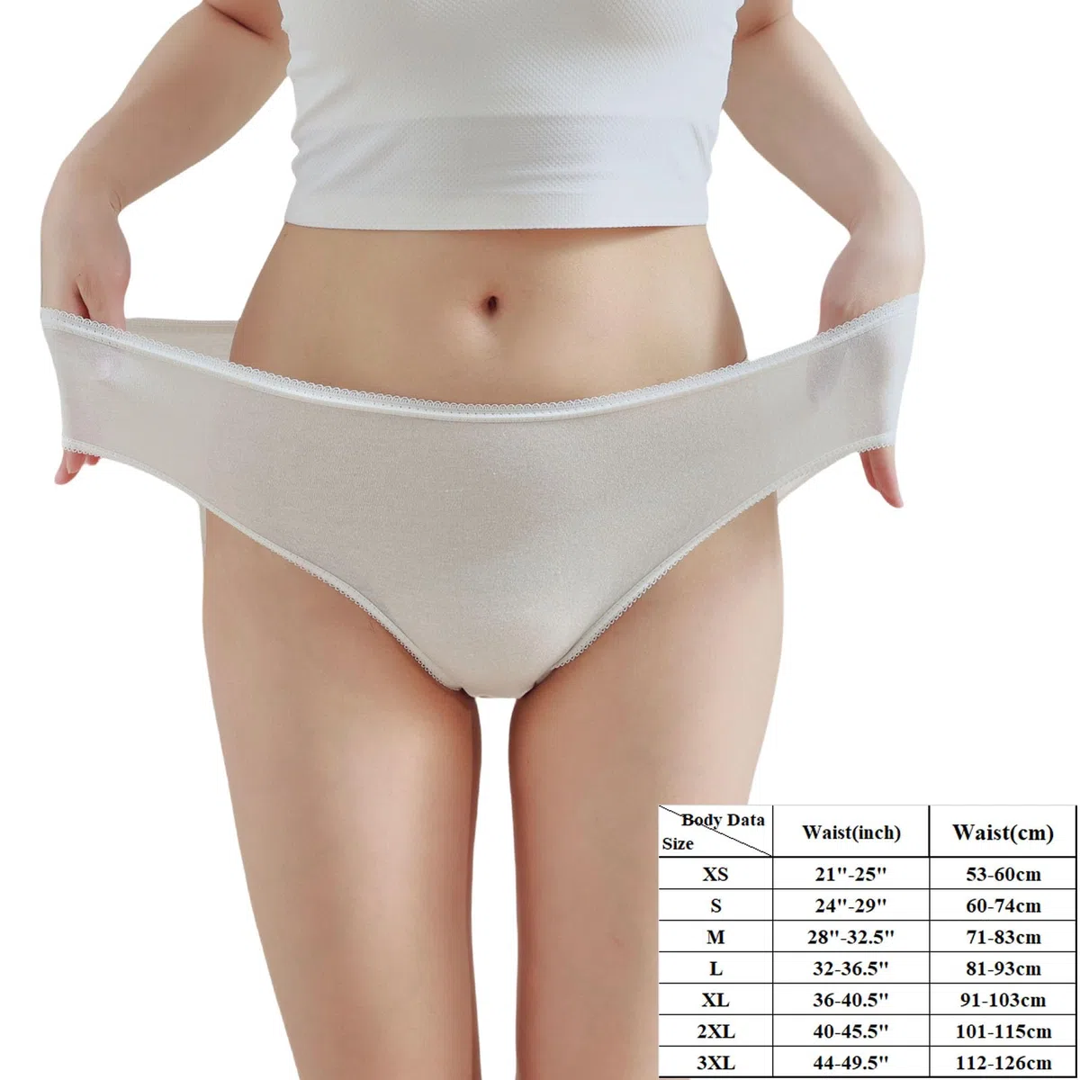 STARLY Mutandine da Viaggio monouso da Donna in Puro Cotone 100% Slip da Nonna Bianco (10Pk)