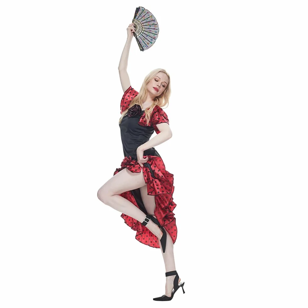 EraSpooky Vestito flamenco per adulti e donne, costume da festa