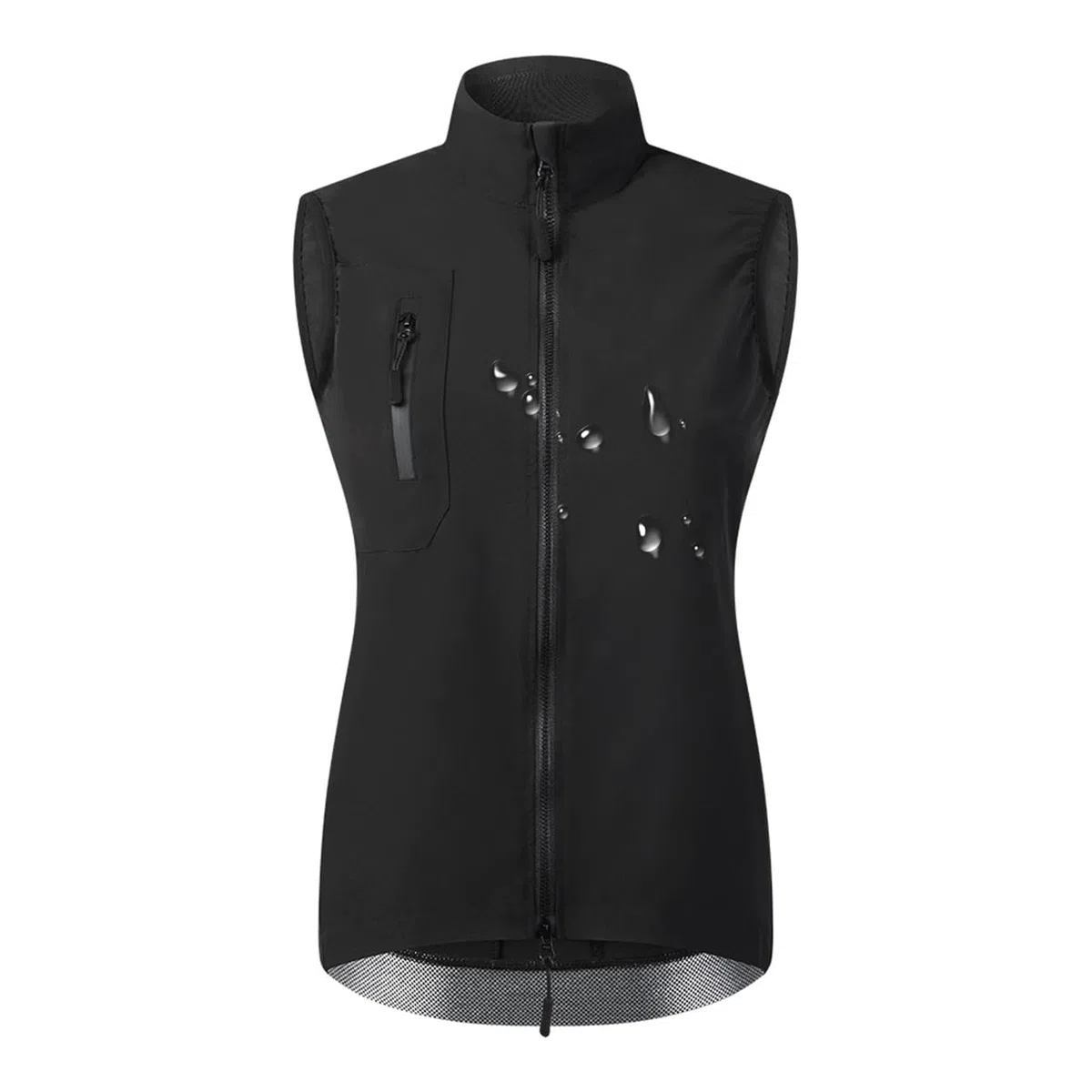 Gilet da Ciclismo Donna e da Uomo Gilet da Ciclismo Leggero e Traspirante Senza Maniche Gilet Ciclismo Antivento per Mountain Bike per Equitazione,Jogging,Escursionismo,Black-S