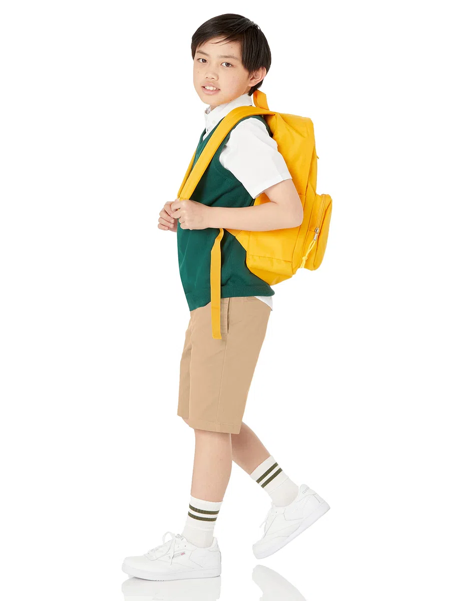 Amazon Essentials Bambini e Ragazzi Bermuda Senza Pence in Tessuto Uniforme (Resistenti alle Pieghe)