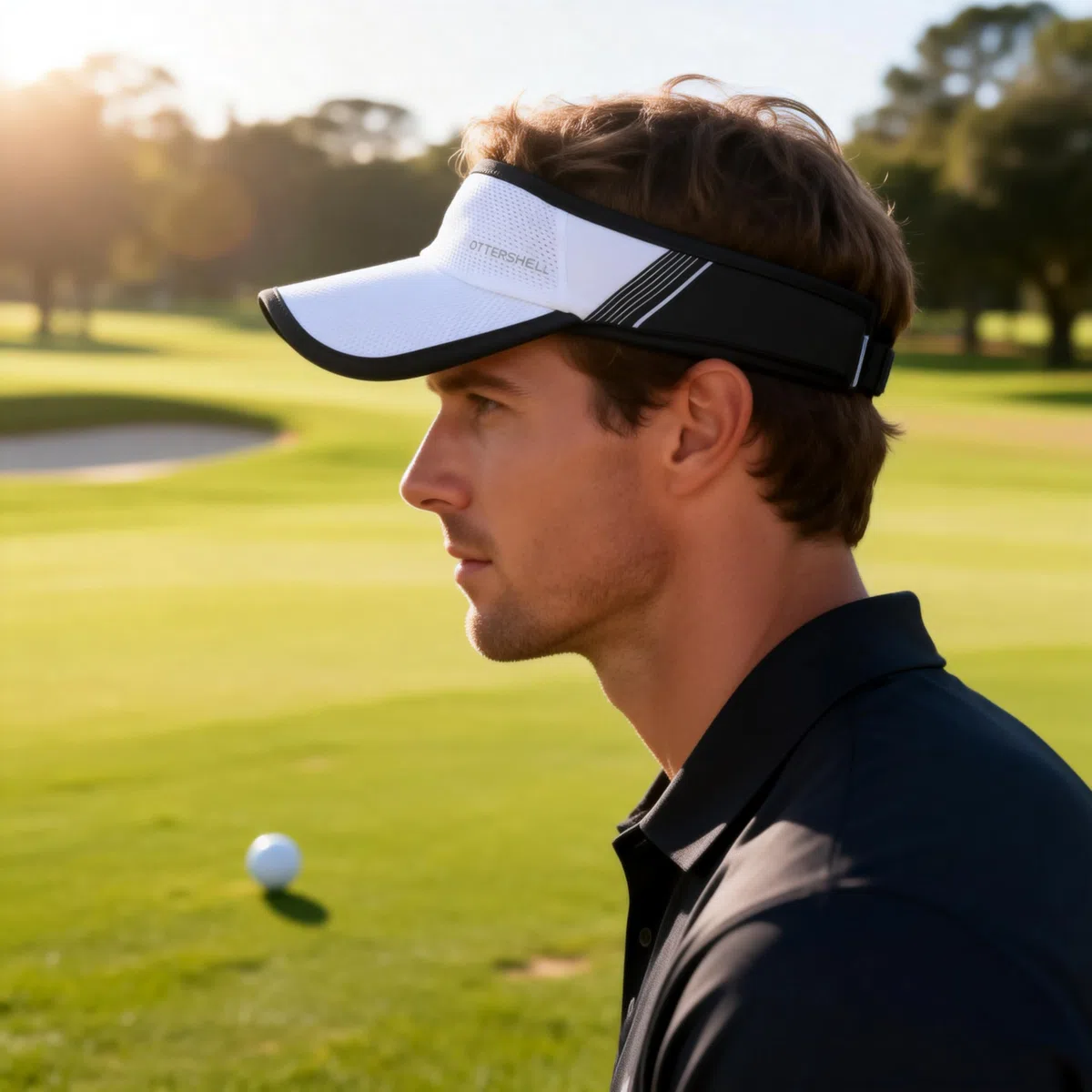 OTTERSHELL Visiera parasole sportiva, protezione UV UPF 50+, asciugatura rapida, fascia traspirante per corsa, golf, tennis