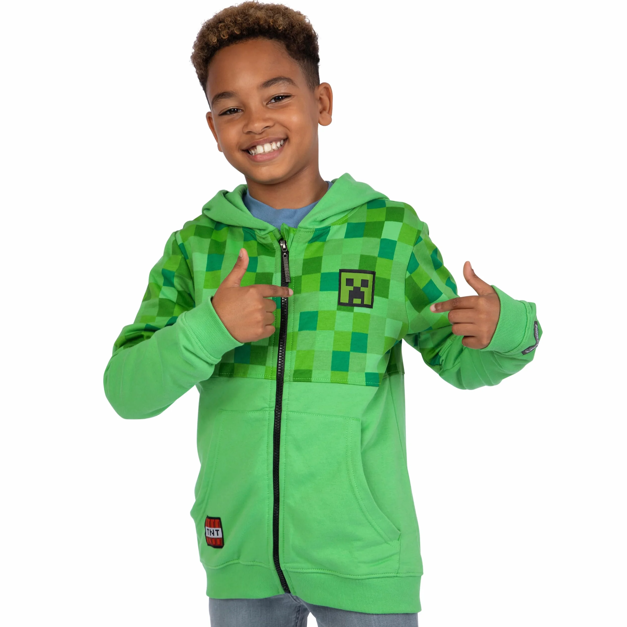 MINECRAFT Felpa Bambino | Felpa Bambino Giochi | Maglione con Zip | Felpe Ragazzo | 5 E 13 Anni
