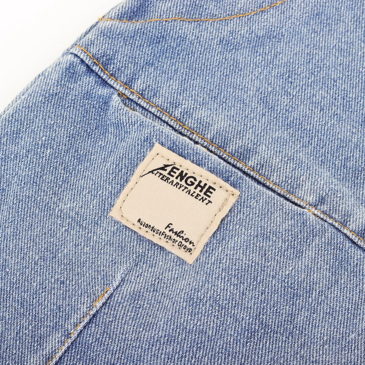 Bambino Denim Gilet Primavera Autunno Senza Maniche Giacca Ragazzi Ragazze Colletto Rialzato Top Tinta Unita Classico Casual Bottone Capispalla