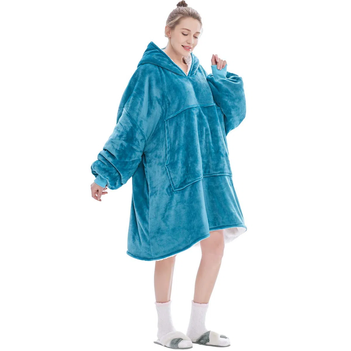 FELOVE Felpa Oversize con Cappuccio,Hoodie Gigante Super Morbida,Calda e Confortevole,Felpa con Cappuccio Adatta per Adulti, Uomini, Donne, Adolescenti