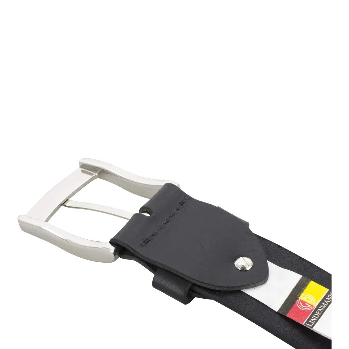 Lindenmann cintura uomo cintura in pelle di bufalo, 40 mm di larghezza e 3,5 mm - 4 mm di spessore, accorciabile, cintura, cintura in pelle, cintura jeans, XL, nero