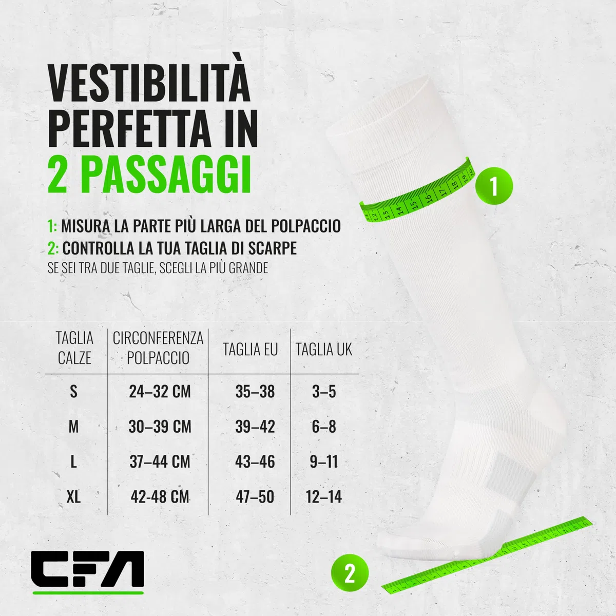 CFA V1 Calze Compressione Graduata Donna e Uomo | Calze Elastiche Sportive Per Circolazione, Vene Varicose, Gravidanza, Antitrombo, Ciclismo, Running | Made In EU FOR ATHLETES