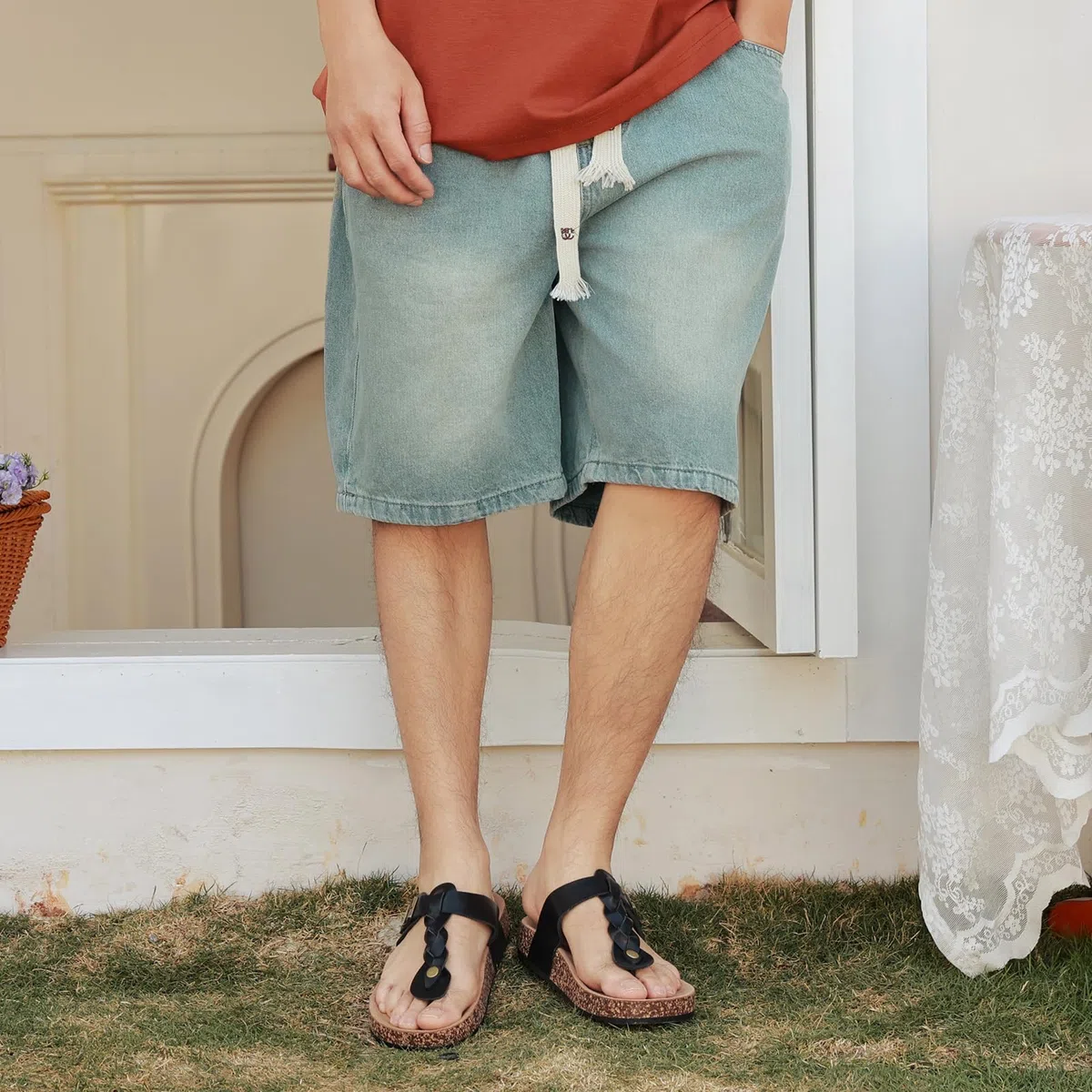 Lässig Flach Infradito Donna, Sandali Estivi Con Suola In Sughero Unisex, Sandali Flip Flop Uomo Con Fibbia Regolabile, Pantofole Da Bagno Antiscivolo, Pantofole Comode Per Casa