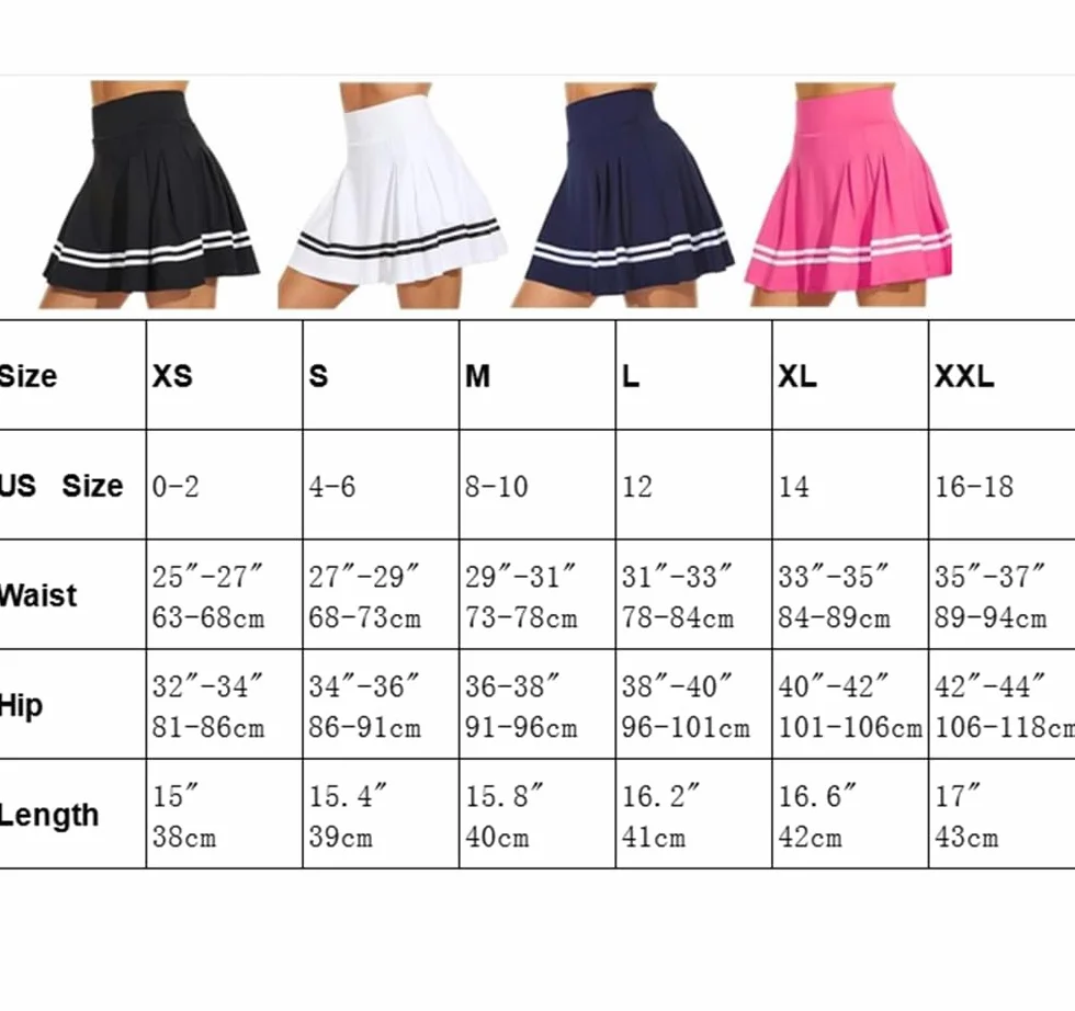 ThreeH Gonna da Tennis a Pieghe a Vita Alta per Donne Built-in Fodera Pantaloncini Ragazze Uniformi Scolastiche con 2 Tasche