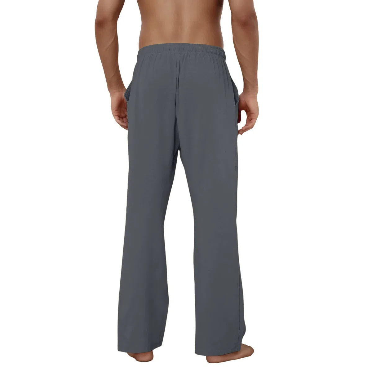 Pantaloni Lino Uomo Estivi Larghi, Pantaloni Uomo Leggeri, Pantaloni Lino Cotone, Pantaloni Jogging Uomo, Pantaloni Casual Spiaggia, Abbigliamento da Casa