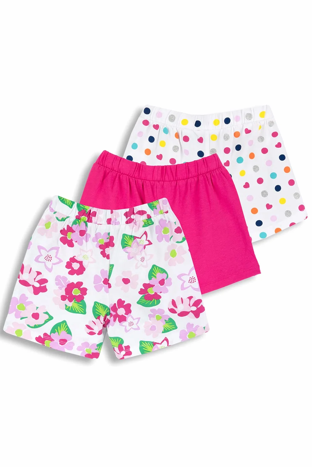 Chicco, Pantaloncini Bambina, Set di 3 Pantaloncini Corti