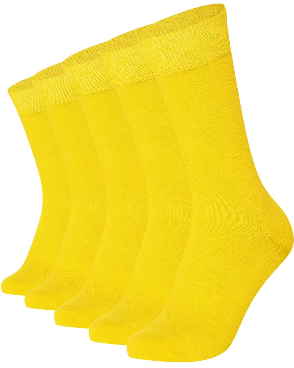 Mysocks Calzini Unisex Tinta Unita 5 Paia in Cotone Extra Fine Pettinato | Punta senza cuciture
