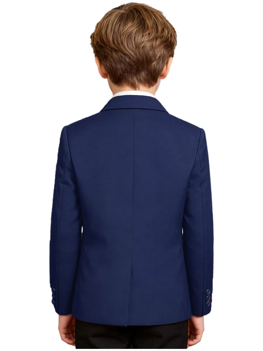 Blazer da Gentiluomo Bambini Ragazzi Giacca Elegante a Manica Lunga Completo Suit Cappotto Formale con Risvolto Capispalla da Banchetti Festa di Compleanno